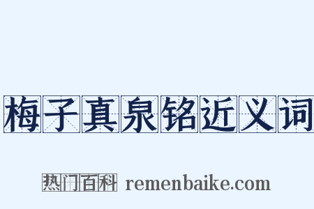 梅子真泉铭近义词是什么意思的图片